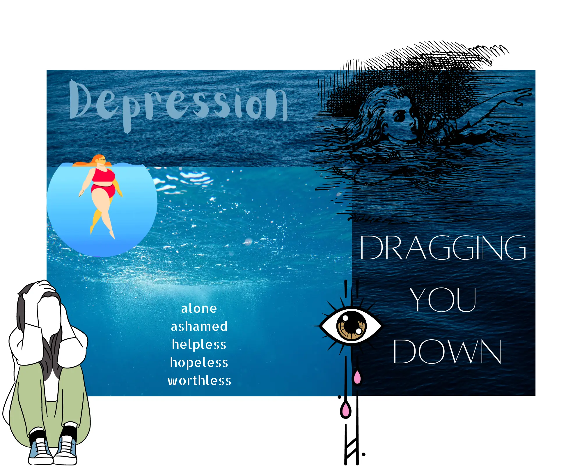 Depression. Dragging you down.